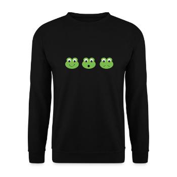 Frosch - Unisex Pullover - Schwarz - Vorne - Alina (178cm) & Michal (187cm)