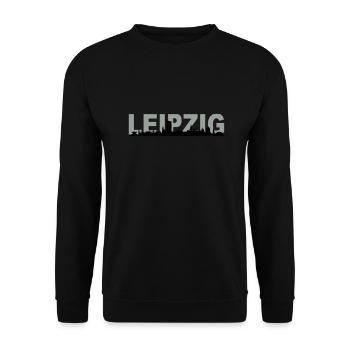 Skyline Leipzig Name - Unisex Pullover - Schwarz - Vorne - Alina (178cm) & Michal (187cm)