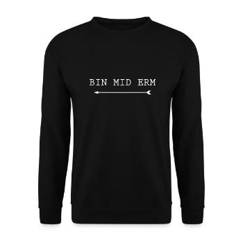 Lustiger Spruch Witzig Humor Geschenkidee - Unisex Pullover - Schwarz - Vorne - Alina (178cm) & Michal (187cm)