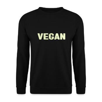Vegan - splash - Unisex Sweatshirt - black - Front - Alina (178cm) & Michal (187cm)