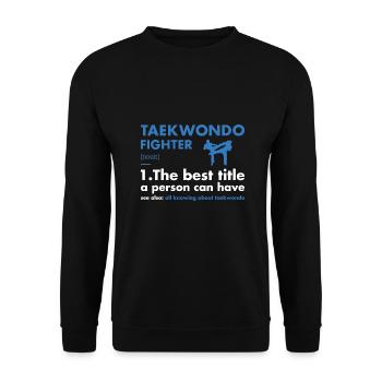 Sport Fighter Definition Taekwondo - Unisex Sweatshirt - black - Front - Alina (178cm) & Michal (187cm)