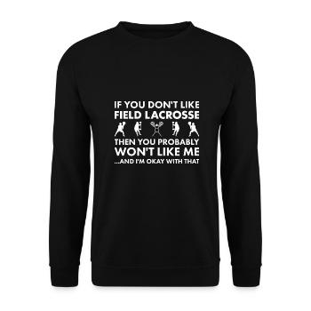 Sport If You Do Not Like Field Lacrosse - Unisex Sweatshirt - black - Front - Alina (178cm) & Michal (187cm)