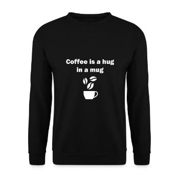 coffee is my love language - Unisex Pullover - Schwarz - Vorne - Alina (178cm) & Michal (187cm)
