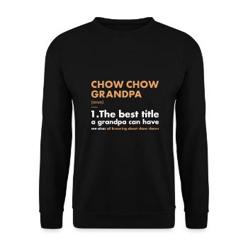 Chow Chow Grandpa Définition - Sweat-shirt Unisexe - noir - Devant - Alina (178cm) & Michal (187cm)