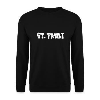 ST. PAULI - Unisex Sweatshirt - black - Front - Alina (178cm) & Michal (187cm)