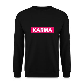 Karma - Unisex Pullover - Schwarz - Vorne - Alina (178cm) & Michal (187cm)