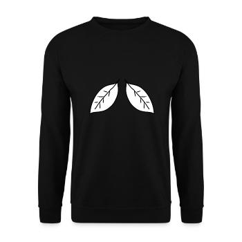 Icône de feuille à deux feuilles - Sweat-shirt Unisexe - noir - Devant - Alina (178cm) & Michal (187cm)