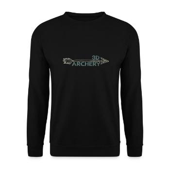 3D Archery Bogenschütze Bogensport Recurve - Unisex Pullover - Schwarz - Vorne - Alina (178cm) & Michal (187cm)