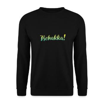 Tschakka! motivation - Unisex Sweatshirt - black - Front - Alina (178cm) & Michal (187cm)