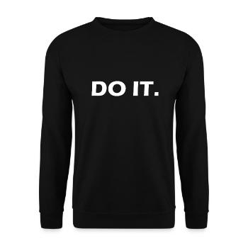 Do It. - Unisex Sweatshirt - black - Front - Alina (178cm) & Michal (187cm)
