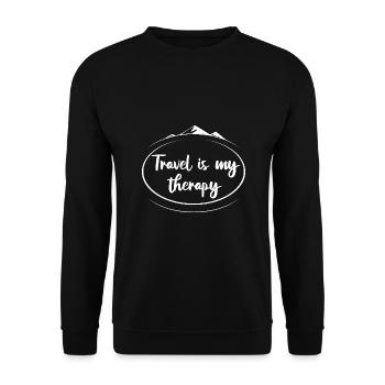Voyage Tour du Monde Tour - Sweat-shirt Unisexe - noir - Devant - Alina (178cm) & Michal (187cm)