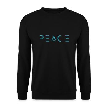 Peace für alle - babyblue - Unisex Pullover - Schwarz - Vorne - Alina (178cm) & Michal (187cm)