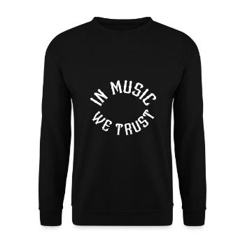 In Music we trust - Unisex Pullover - Schwarz - Vorne - Alina (178cm) & Michal (187cm)