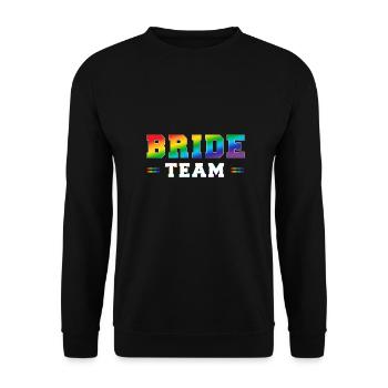 Brautteam Regenbogen W - Unisex Pullover - Schwarz - Vorne - Alina (178cm) & Michal (187cm)