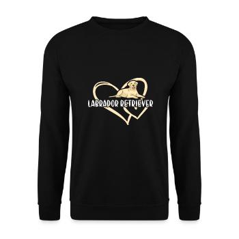 Labrador Retriever Heart - Unisex Sweatshirt - black - Front - Alina (178cm) & Michal (187cm)