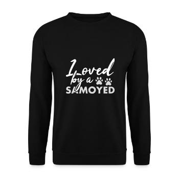 Aimé par un Samoyède - Sweat-shirt Unisexe - noir - Devant - Alina (178cm) & Michal (187cm)