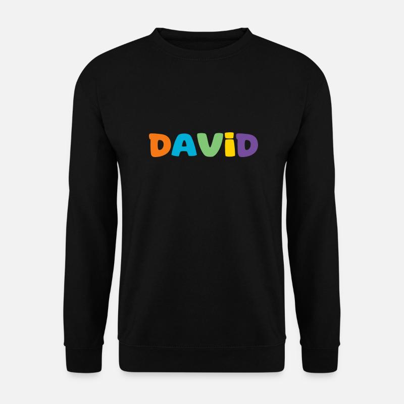 Name - David - Unisex Sweatshirt - black