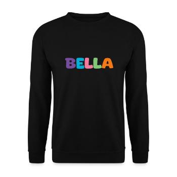 Nom - Bella - Sweat-shirt Unisexe - noir - Devant - Alina (178cm) & Michal (187cm)