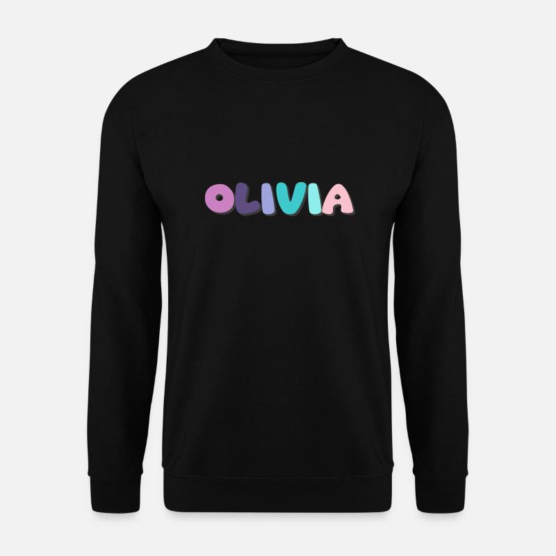 Name - Olivia - Unisex Sweatshirt - black