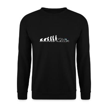 Snow Groomer Evolution Crane Vehicle Slope Snow - Unisex Sweatshirt - black - Front - Alina (178cm) & Michal (187cm)