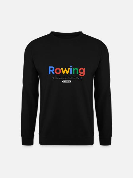 Rowing funny Web Search Chuckles - Unisex Sweatshirt - black