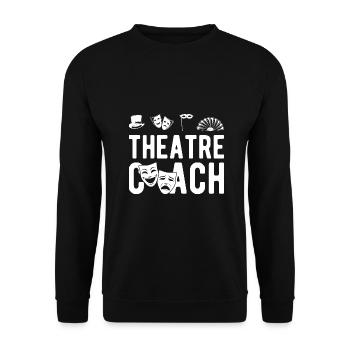 Theater Coach Actor Gift Idea - Unisex Pullover - Schwarz - Vorne - Alina (178cm) & Michal (187cm)
