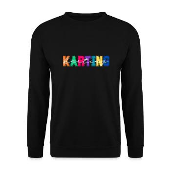 Karting Colors - Karting Lover Geschenk - Unisex Pullover - Schwarz - Vorne - Alina (178cm) & Michal (187cm)