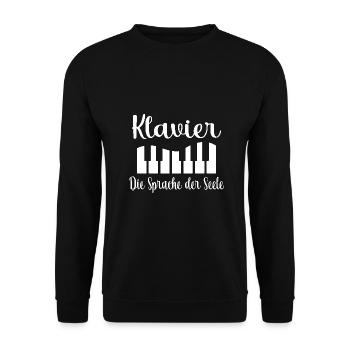 Piano Musician Language of the Soul Piano - Unisex Sweatshirt - black - Front - Alina (178cm) & Michal (187cm)