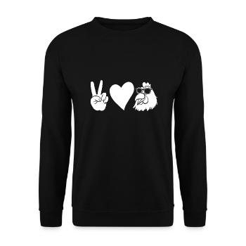 Poules Poule - Sweat-shirt Unisexe - noir - Devant - Alina (178cm) & Michal (187cm)