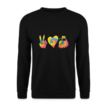 Poules Poule - Sweat-shirt Unisexe - noir - Devant - Alina (178cm) & Michal (187cm)