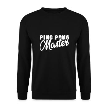 Maître de Ping Pong Disant Cadeau Sports Tennis de Table - Sweat-shirt Unisexe - noir - Devant - Alina (178cm) & Michal (187cm)