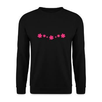 Flowers, flower - Unisex Sweatshirt - black - Front - Alina (178cm) & Michal (187cm)