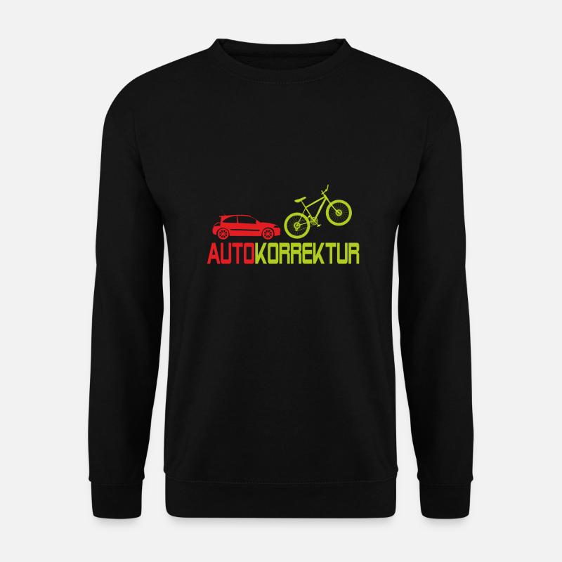 Autokorrektur Auto Fahrrad Umeltschutz - Unisex Pullover - Schwarz