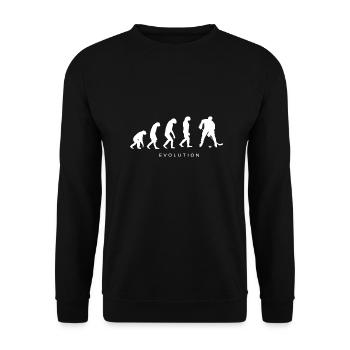 Hockey Players Athlete Evolution - Unisex Sweatshirt - black - Front - Alina (178cm) & Michal (187cm)