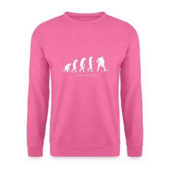 Eishockey Spieler Sportler Evolution - Unisex Pullover - Pink - Vorne