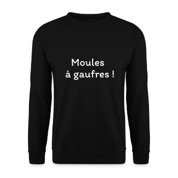 moules à gaufres - Sweat-shirt Unisexe - noir - Devant - Alina (178cm) & Michal (187cm)