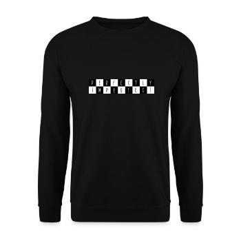 Perfekt unvollkommenes Zitat - Unisex Pullover - Schwarz - Vorne - Alina (178cm) & Michal (187cm)
