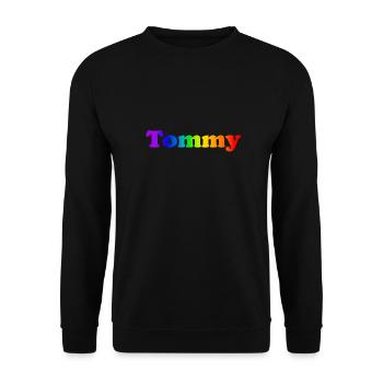 Tommy - Unisex Pullover - Schwarz - Vorne - Alina (178cm) & Michal (187cm)