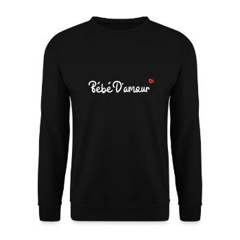Bébé d'amour - Sweat-shirt Unisexe - noir - Devant - Alina (178cm) & Michal (187cm)