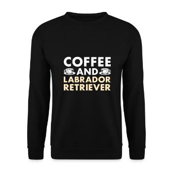 Coffee And Labrador Retriever - Unisex Sweatshirt - black - Front - Alina (178cm) & Michal (187cm)