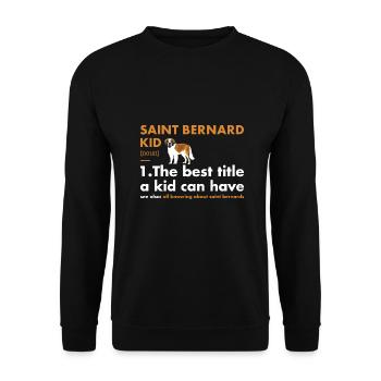 Définition de Saint Bernard Kid - Sweat-shirt Unisexe - noir - Devant - Alina (178cm) & Michal (187cm)