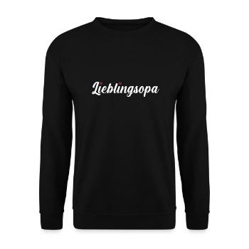 Grandpa Grandpa - Unisex Sweatshirt - black - Front - Alina (178cm) & Michal (187cm)