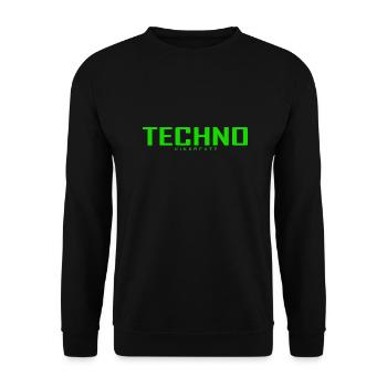 TECHNO - Unisex Pullover - Schwarz - Vorne - Alina (178cm) & Michal (187cm)