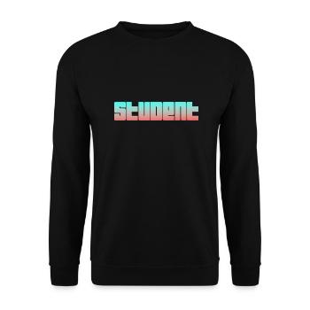 StundentLogo - Unisex Pullover - Schwarz - Vorne - Alina (178cm) & Michal (187cm)