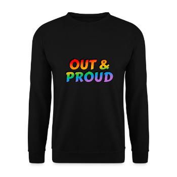 Fierté arc-en-ciel LGBT - Sweat-shirt Unisexe - noir - Devant - Alina (178cm) & Michal (187cm)
