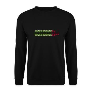 Equalizer dreifarbig EQ Musik Anlage Techno Club S - Unisex Sweatshirt - black - Front - Alina (178cm) & Michal (187cm)