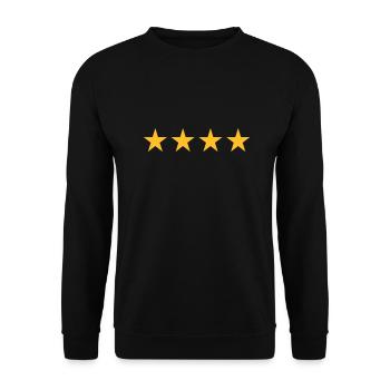 4 Sterne für Deutschland - Unisex Pullover - Schwarz - Vorne - Alina (178cm) & Michal (187cm)