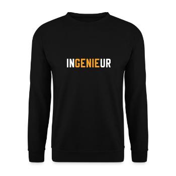Ingenieur Genie Maschinenbauer Ingenieurwesen - Unisex Pullover - Schwarz - Vorne - Alina (178cm) & Michal (187cm)