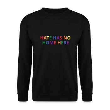 Stoppt Rassismus - Unisex Pullover - Schwarz - Vorne - Alina (178cm) & Michal (187cm)