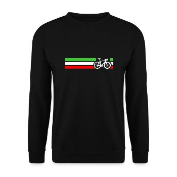 Italien Radfahren Fahrrad Fahrrad Geschenk Kostüm - Unisex Pullover - Schwarz - Vorne - Alina (178cm) & Michal (187cm)